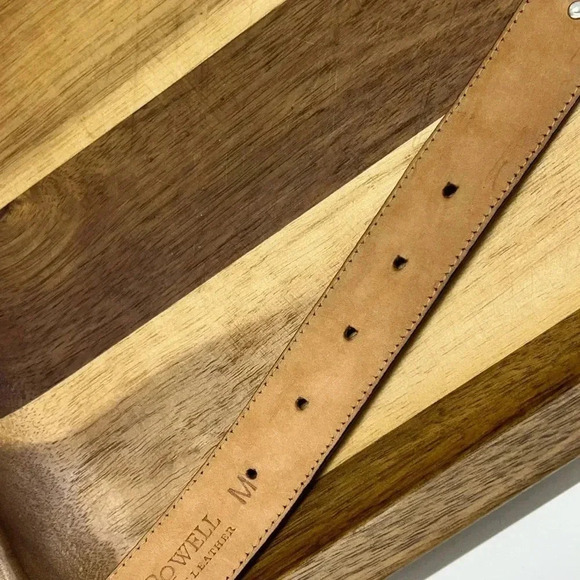 HAROLD POWELL Black Concho Leather Belt - SZ Medium - MADE IN ITALY - Picture 11 of 15